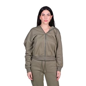 Canguro Con Cierre Fleece Verde Olivo Mujer Tiare