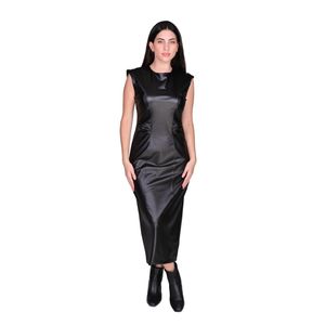 Vestido Al Cuerpo Con Abertura Negro Mujer Juliette