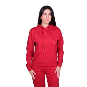 Canguro Con Bolsillos Fleece Bordó Mujer Tiare