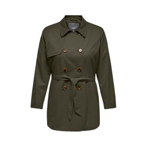 Tapado Corto Con Cinturón Carvalerie Trenchcoat Otw Verde Mujer Carmakoma
