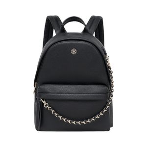 Mochila De Cuero Pu Moderna 15 Litros Negro Mujer Fiore