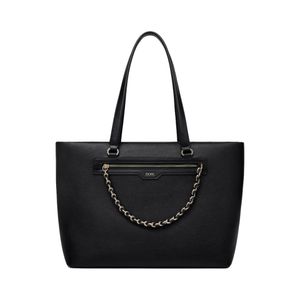 Cartera De Cuero Pu Tote 21 Litros Negro Mujer Fiore