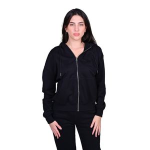 Canguro Con Capucha Cremallera Negro Mujer Tiare
