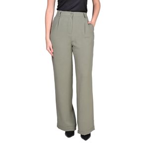 Pantalón Con Pinza Verde Musgo Mujer L'Exclusif