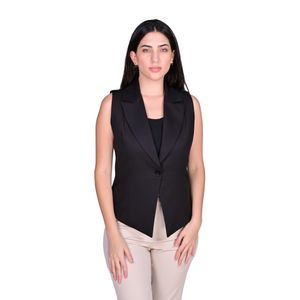 Chaleco Forrado Corto Negro Mujer L'Exclusif