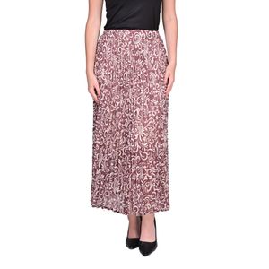 Pollera Plisada Estampado Marrón Mujer Juliette