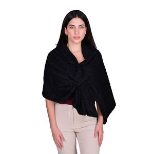 Chal De Punto Texturizado Voluminoso Negro Mujer L'Exclusif
