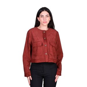 Campera Corta Acanalada Terracota Mujer L'Exclusif