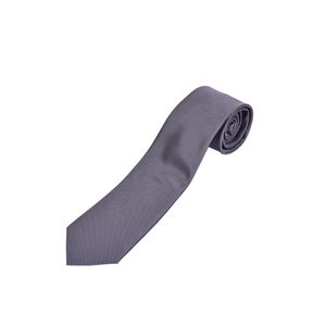 Corbata Fantasía Cuadro Punta Fina Gris Oscuro