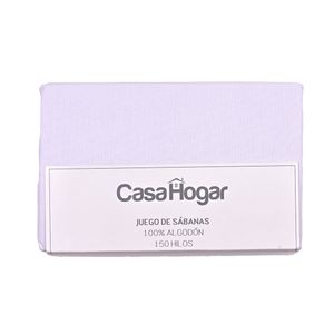 Juego De Sábanas Para Cama Casal 4 Piezas Color Blanco 150 Hilos Casa Hogar