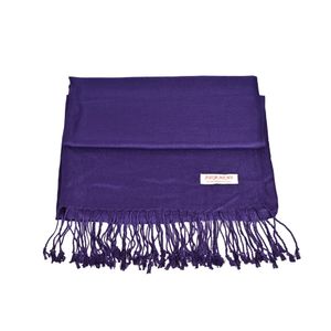 Bufanda Lisa Fina Elegante Azul Violeta