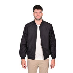 Campera Bomber Negra Hombre Connection