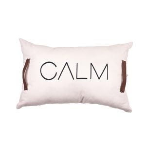 Almohadón Rectangular Con Frase Calm Color Nude Boudica
