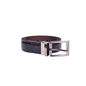 Cinto Reversible De Vestir Hebilla Cromada Negro Marrón New Green