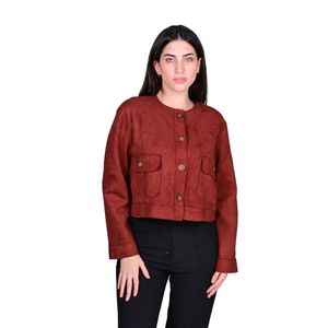 Campera Corta Cuello Redondo Terracota Mujer L’exclusif