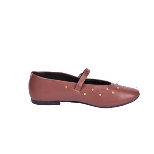 Chatita Con Hebilla Y Tachas Mocha Marrón Mujer Tiare