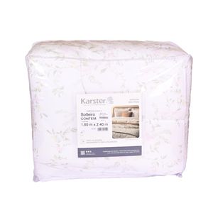 Edredón Natalie Floral Blanco Con Rosa Twin Karsten