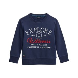 Canguro Manga Larga Estampado Explore Azul Niño Original Marines