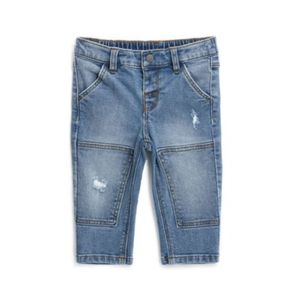 Jeans Corte Recto Lavado Azul Niño Original Marines