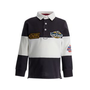 Remera Manga Larga Polo Gris Niño Original Marines