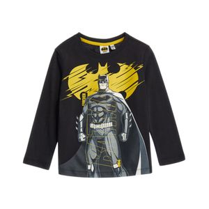 Remera Manga Larga Batman Negro Niño Original Marines