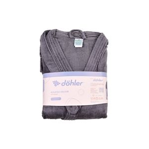 Bata De Baño Confort Mediano Color Gris Dohler
