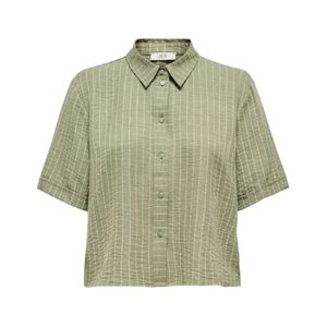 Camisa Manga Corta Rayas Verdes Mujer JDY