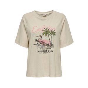 Remera Manga Corta Marfil Con Estampa Farock Mujer JDY