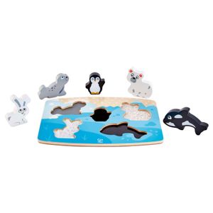 Hape rompecabezas textura animales polares