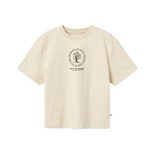 Remera Estampado Nature Heavy Top Beige Manga Corta Niño Nameit