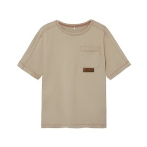 Remera Manga Corta Con Bolsillo Beige Oscuro Niño Nameit