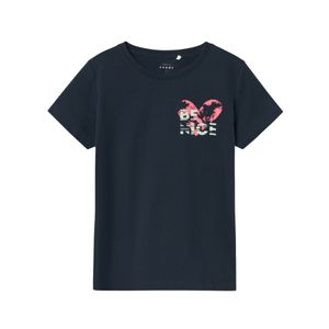 Remera Manga Corta Estampada Corazón Azul Niña Nameit