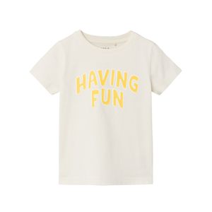 Remera Manga Corta Having Fun Beige Niño Nameit