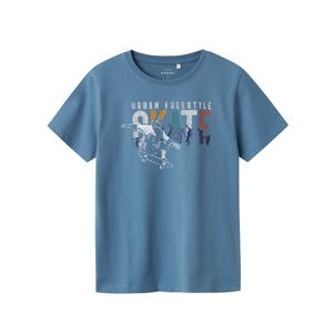 Remera Manga Corta Estilo Skate Celeste Niño Nameit