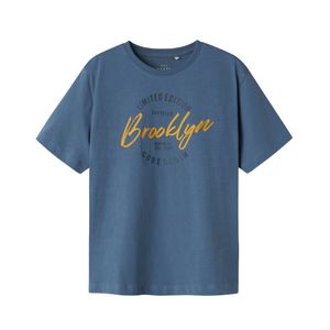 Remera Manga Corta Estilo Retro Azul Niña Nameit