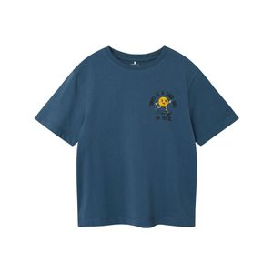 Remera Manga Corta Loose Top Azul Niño Nameit