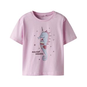 Remera Manga Corta Con Estampado De Fantasía Rosa Para Niña Nameit
