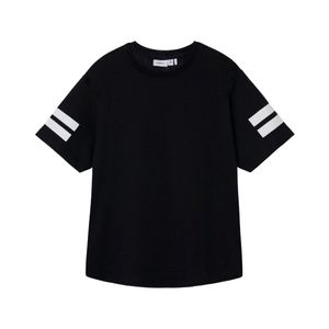 Remera Manga Corta Con Rayas Negro Niño Nameit