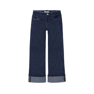 Jeans Fit Ancho Azul Marino Denim Darkblue Para Niña Nameit