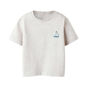 Remera Manga Corta Básica Gris Para Niño Nameit