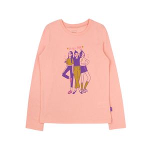 Remera Manga Larga Estampada Amistad Coral Niña Ficcus