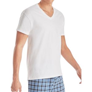 Camiseta Pack De Tres Blanco Cuello Redondo Suave Y Transpirable Hombre Hanes