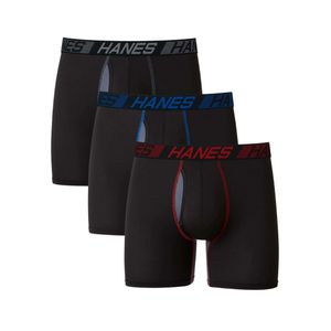 Boxer Pack De Tres Negro Y Gris Soporte Total X-Temp Hombre Hanes