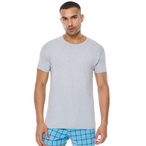 Camiseta Pack De Dos Azul Marino Y Gris Cuello Redondo Suave Hombre Hanes
