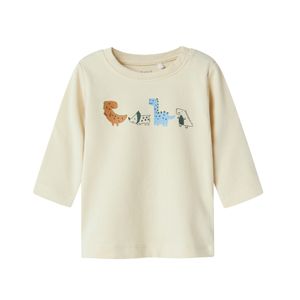 Remera Manga Corta Estampado Dinosaurio Baby Garment Beige Niño Nameit
