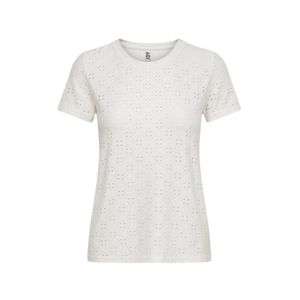 Remera Manga Corta Cathinka Cuello Redondo Marfil Mujer JDY