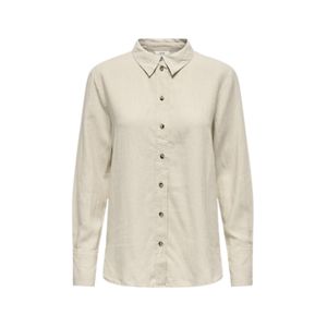 Camisa Manga Larga Say L/s Linen Loose Shirt Beige Mujer JDY