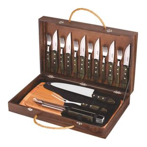 Juego Churrasco Roble 17 Piezas