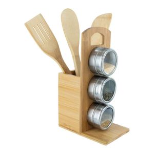 Especiero y utensilios bamboo 3 piezas