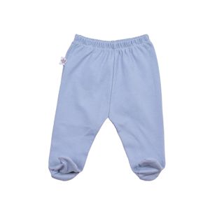 Pantalón Con Piecitos Tejido Liso Celeste Para Niño Niccolini
